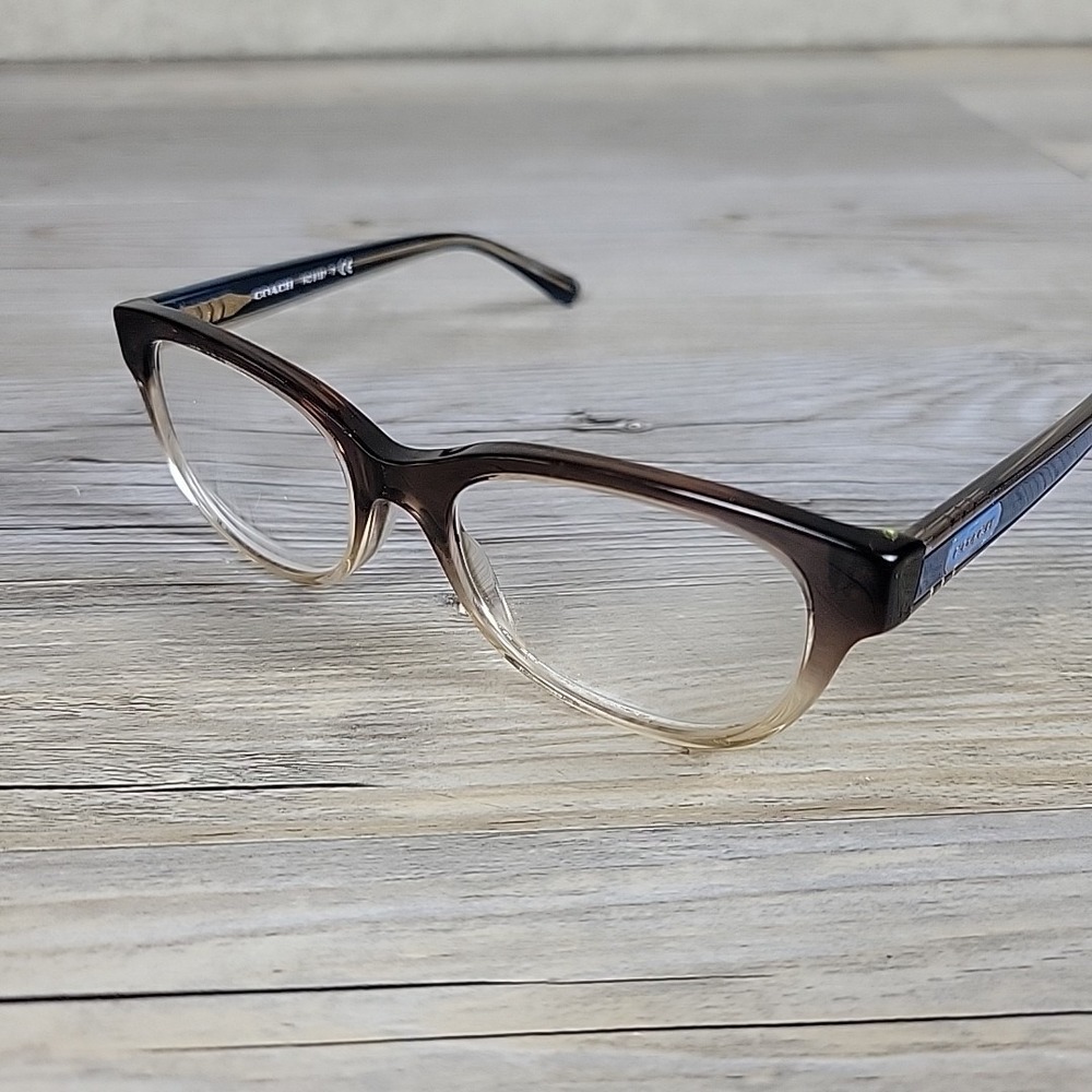 Coach Eyeglasses HC 6187 5678 Transparent Brown Gradient 52-18-140 Frames‎ Only